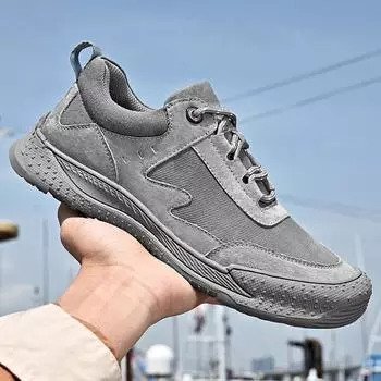 Модная обувь из натуральной коровьей кожи для мужчин, износостойкая рабочая обувь для активного отдыха, повседневные кроссовки для мужчин, удобная осенняя обувь Zapatos Hombre 38