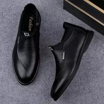 Модные удобные мотоциклетные ботинки из натуральной кожи для мужчин, высококачественная повседневная обувь с высоким верхом, новинка 2024 года, мужские зимние плюшевые ботинки для снега 38