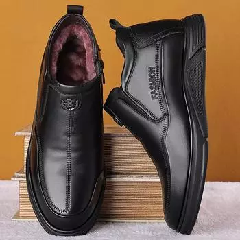 Fashion Genuine Leather Men Boots Winter Waterproof Ankle Boots Men s Boots Outdoor Working Snow Boots Men Shoes zapatos de hombre 6