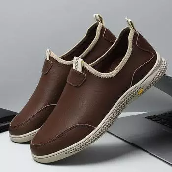 Fashion Genuine Leather Men loafers Footwear Slip on Office Man Formal Shoe Wedding Party Men Dress Shoes Driving Lazy Loafers Moccasins 6.5 чёрный