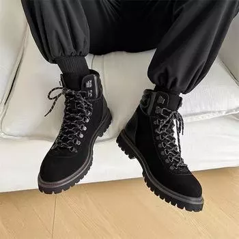 Fashion Genuine leather men s boots Trendy minimalist design style Outdoor leisure business party Office formal men s quality shoes 38 коричневый