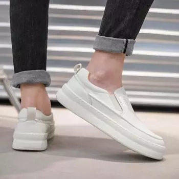 Модные мужские туфли для вождения из натуральной кожи. Повседневный стиль. Офис, отдых, вечеринка, отдых, прогулка. Мокасины без застежек. Универсальные белые туфли. 38 бежевый