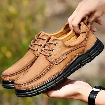 Модные мужские туфли из натуральной кожи, повседневные, люксовые, итальянские, мужские мокасины, дышащие, кружевные, туфли-лодочки Zapatos Hombre 38