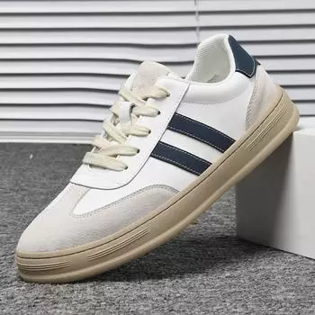 Fashion Genuine Leather Shoes Men Vulcanized Shoes Non-Slip Walking Shoes Mens Fashion Sneakers Man Soft 2024 Casual Brand Shoes for Men 38 чёрный