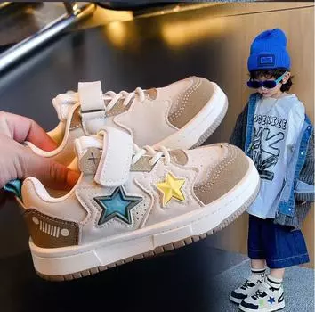 Fashion Girls s Fashion Sneakers Kid s Anti-skid Casual Shoes Thick Soles Running Shoes Children s Boy Street Board Shoes SZIE26-37 26 чёрный