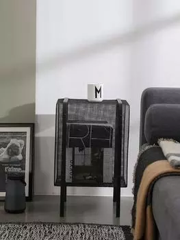 Fashion Golden Metal Bedside Shelf Multi-layer Steel Wire Coffee Desk Magazine Rack Fashion Design Book Storage Organizer чёрный