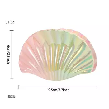 Fashion Gradient Shell Hair Claw Clips For Women Girls Creative Large Shark Clip Ponytail Hair Barrettes Hair Accessories