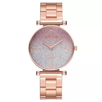 Fashion gradual change ladies watch women s watch steel belt quartz watch processing customization красный