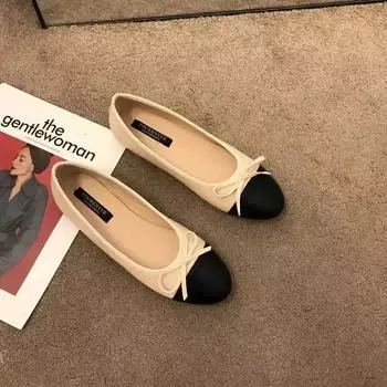 Fashion Grid Women s Flats Shoes Woman Slip-on Loafers Elegant Bow-knot Flat Shoes Mother Flats Zapatos De Mujer Large Size 35