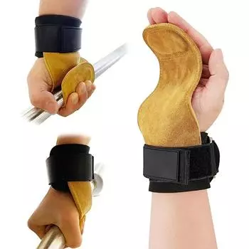 Fashion Gym Gloves Grips Anti-Skid Weight Power Belt Lifting Pads Deadlift Belt Workout Crossfit Fitness Gloves Palm Protection One Size чёрный