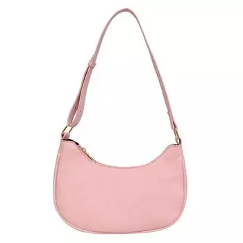Fashion Half Moon Underarm Bag PU Leather Armpit Bag Portable Ladies Handbag Women