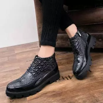 Модные классические мужские ботинки ручной работы на шнуровке из высококачественной кожи, мужские туфли, модные уличные осенние мужские мокасины, мужские ботильоны 7