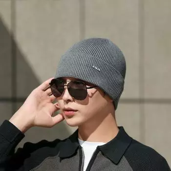 Модная шапка мужская новая флисовая теплая ветрозащитная шерстяная шапка для езды на велосипеде с защитой ушей утолщенная вязаная шапка Adjustable красный