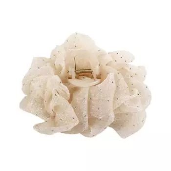 Fashion Headwear Hair Crab Claw Princess Style Large Hairpins Mesh Dot Korean Shark Clip Bowknot Women Hair Clips Bow Hair Claw