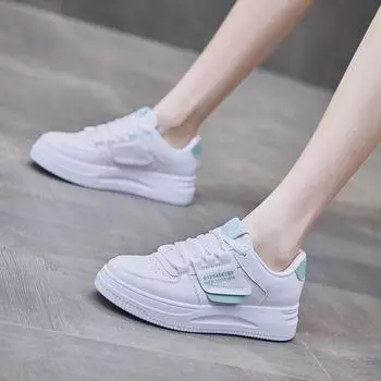 Fashion heightening little white shoes women s spring new student breathable running board shoes women s casual shoes 35