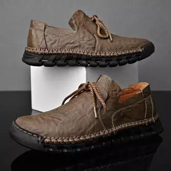 Fashion High Quality Brand Men s Oxford Shoes Outdoor Hiking Shoes Park Walking Shoes Versatile Men s Genuine Leather Casual Shoes 38