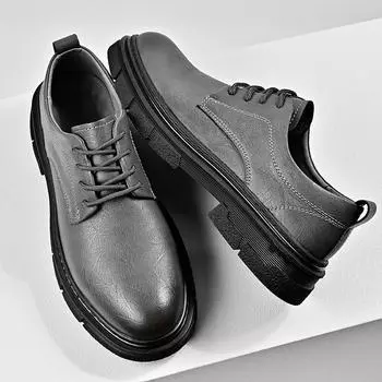 Fashion High Quality Men s Leather shoes Italian Outdoor Work Business Casual Shoes Fashion Designer Oxford Formal Shoes Wedding Dress 38 чёрный