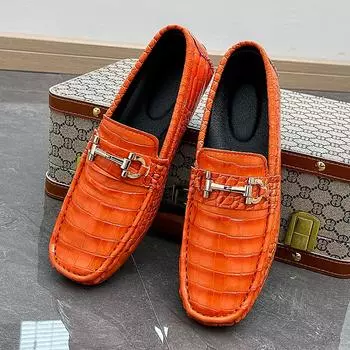 Fashion High Quality Patent Leather Men s Casual Shoes Brand Driving Shoes Male Crocodile Pattern Loafers For Men Moccasin Flat Shoes 6