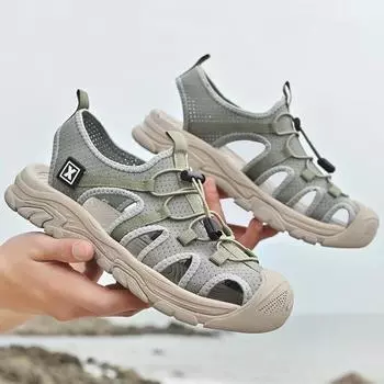 Fashion High Quality Sandals En s Sandals Breathable Casual Shoes for Men Outdoor Non Slip Beach Sandals 2024 Male Platform Sandalias 38 чёрный