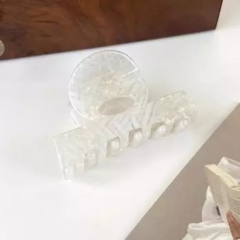 Fashion High Quality Simple Color Acetate Hair Clips Woman Elegant Ponytail Clip Crab Claw Washing Face HairPin Hair Accessories