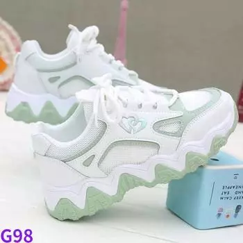 fashion High quality women s shoes mesh breathable sports shoes versatile casual shoes shopping and entertainment comfortable shoes 35 серый