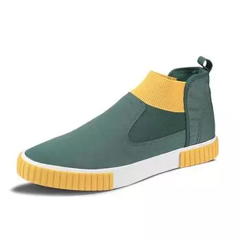 Fashion High Top Shoes For Men Green Flat Casual Shoes Men Comfy Breathable Men s Vulcanized Sneakers Espadrilles Zapatos Hombre 39