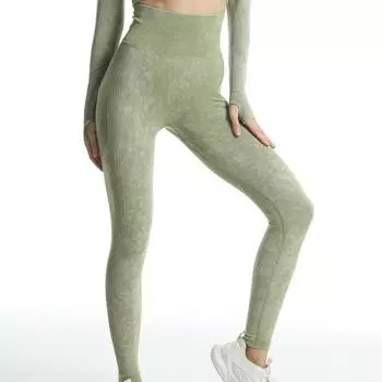 Fashion High Waist Fitness Yoga Leggings Pants for Women Running Sports Seamless Yoga Trousers Ladies Peach Hip Tight Slim Casual Woman Leggings 25603 S жёлтый