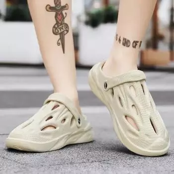 Модные нескользящие тапочки для мужчин, летняя мужская обувь из ПВХ, дешевая обувь, ликвидация, повседневная, дизайнерская, роскошная, удобная, веселая, тапочки из ЭВА 39