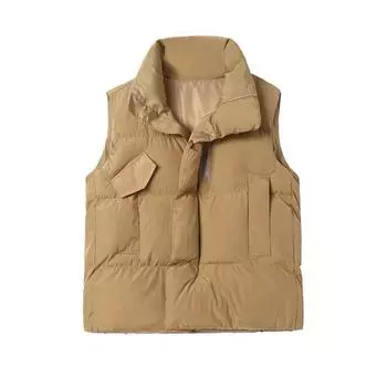 FASHION Hong Kong Style ins Winter Down Cotton Jacket Vest Women s Loose Versatile Internet celebrity Trend Vest Top Jacket Women s Clothes S 70-42.5 kg [Fast Shipping] чёрный