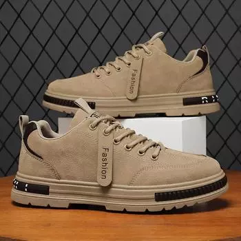 Fashion Hot Men Sneakers Quality Men s Casual Shoes Concise Mens Flats Comfortable Hard-Wearing Male Sneakers 2024 New 39 хаки
