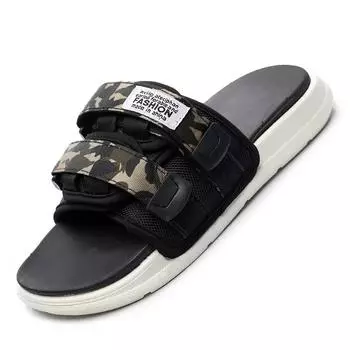 Модные горячие продажи летние мужские тапочки с двойной пряжкой на мягкой подошве повседневные пляжные туфли Tide Couple шлепанцы модная уличная одежда плоские кроссовки 35-36 красный