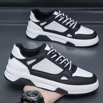 Fashion Hot Selling Men s Casual Shoes Mesh Color Matching Breathable Sneakers Low Top Non-slip Walking Shoes 2024New Flat Men s Shoe 39