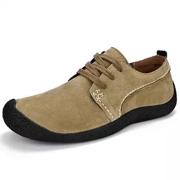 Fashion Hot Selling Men s Suede Casual Shoes Europe America Outdoor Hiking Shoes Men s Sports Shoes High-quality Soles Oxford Shoes 38 серый