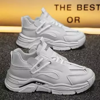 Fashion Hundred Casual Shoes Men Thick Bottom Non-slip Sneakers Casual Comfortable Running Shoes Zapatos De Hombre Tenis Hombres 39 чёрный