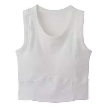 Fashion I-Shaped Vest Padded Strap Women s Summer American Short Inner Outwear Black Sports Tops White Free size fixed chest pad