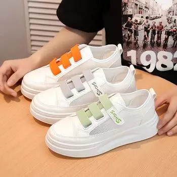 Fashion Increase Breathable Mesh Upper Sneakers Sneakers White Safety Women s Summer Casual Streetwear Shoes 35 белый