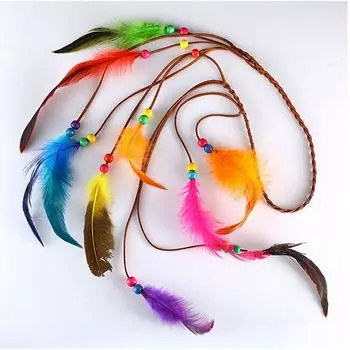 Fashion Indian Peahen National Ethnic Wind Boho HairBand Headdress Style five