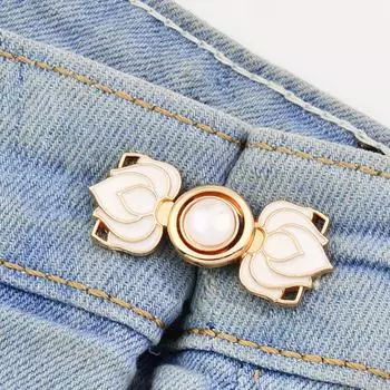 Fashion Jewelry Flower Women Brooch Tightening Waistband Pin Jeans Accessories Anti-Exposure Brooch J