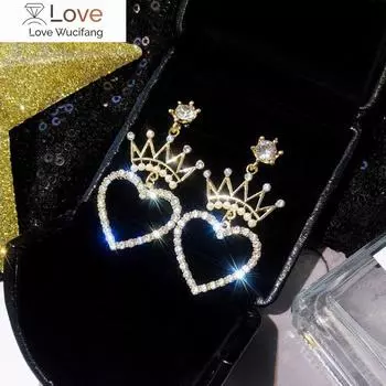 Модные украшения Простые темпераментные серьги женские Кристаллы из Австрии 2 цвета подходят женщинам и женщинам для свадьбы белый