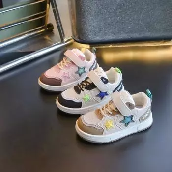 Fashion Kid s Spring Casual Sneakers Baby Boys Grils Autumn New Fashion Running Shoes Children s Non Slip Outdoor Sports Board Shoes 26 хаки