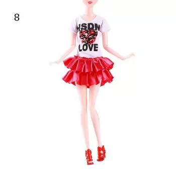 Fashion Kids Gift Toy 2021 Doll Accessories Girl Clothes Dolls Dress Casual Wear 8