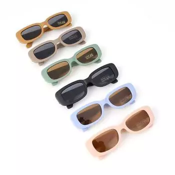 Fashion Kids New Trend Matte Color Sunglasses Boys Girls Retro UV Protection Shades Eyewear Children Small Square Sun Glasses Frame AS PICTURE матовый черный