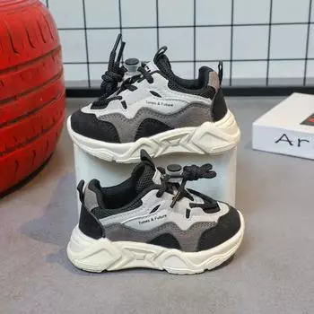 Fashion Kids Sports Shoes for Boys Girls Unisex Children Running Sneakers Air Mesh Classic Lace-up Hot Sale Ins Casual Shoes New 21 синий