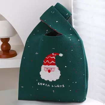 Модная вязаная сумка-тоут для женщин, отлично подходит для активного отдыха, зимы, года, работы, вечеринки Orange Red