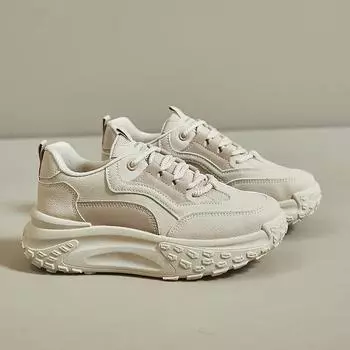 Fashion Korean Trend Women s Small White Shoes Spring New Breathable Platform Sneakers Old Dad Shoe Student Board Shoes Zapatillas Mujer 35 красный