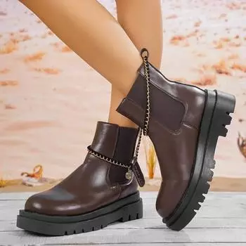 Fashion Ladies Shoes 2024 High Quality Ankle Women s Boots Fashion The Chain Modern Boots Women New Rivet Plus Size Shoes for Women 35