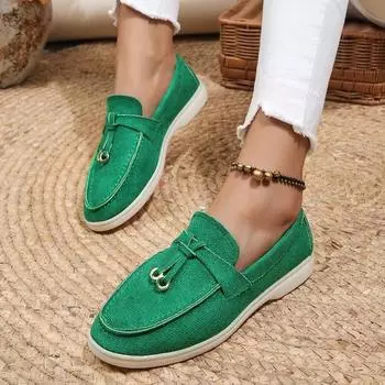 fashion Ladies Shoes 2024 Hot Sale Slip on Women s Flats Autumn Round Toe Solid Solft Sole Casual Comfortable Flat Large Size Shoes 36