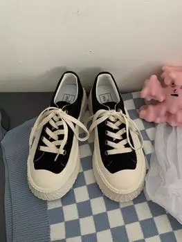 Fashion Ladies Shoes Black Lace Up Low Whit Women Footwear Canvas Offers Stylish On Offer Shoe Designer New In Korean High Quality 35