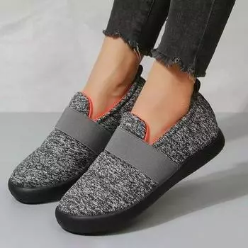 fashion Ladies Shoes on Offer Casual Sneakers Wedge Flats Mesh Breathable Shoes for Women Lightweight Hiking Footwear Athletic Shoes 35 серый