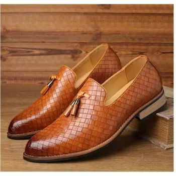 Модные большие 38-47 слипоны роскошные мужские лоферы весна осень дизайнерские новые туфли на платформе для деловых людей Zapatos De Vestir Hombre 38